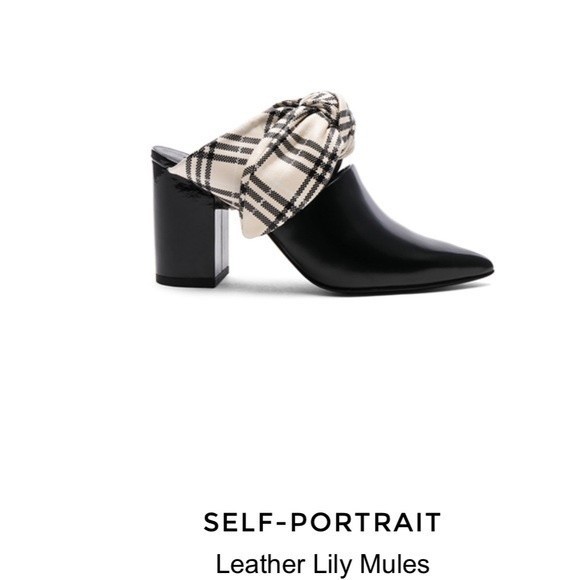 Self-Portrait Black and Cream Mules - Picture 2 of 14